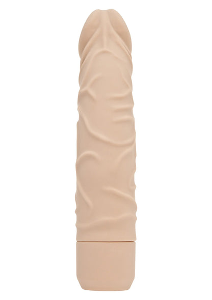 ToyJoy vibrator, beige siliconen met gedetailleerde nerven en brede basis