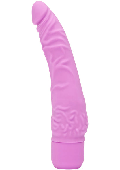 ToyJoy slanke vibrator, felroze, afgeronde kop en brede trilmotor-basis
