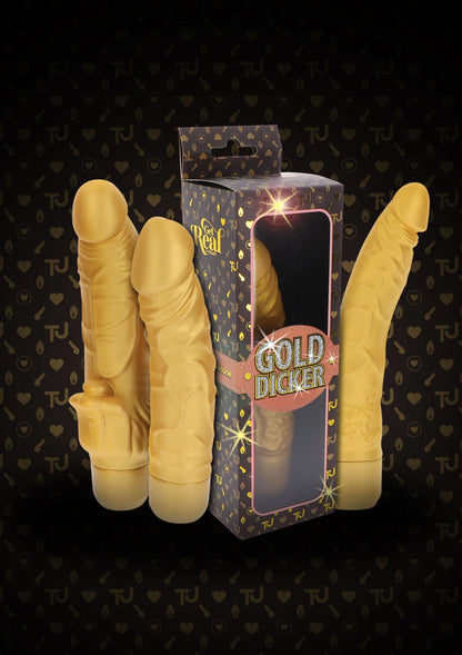 Bestel: Gold Dicker Original Vibrator 20 cm - bij Happytoys: de erotische sex webshop | liever Happy dan Easy ⭐⭐⭐⭐⭐