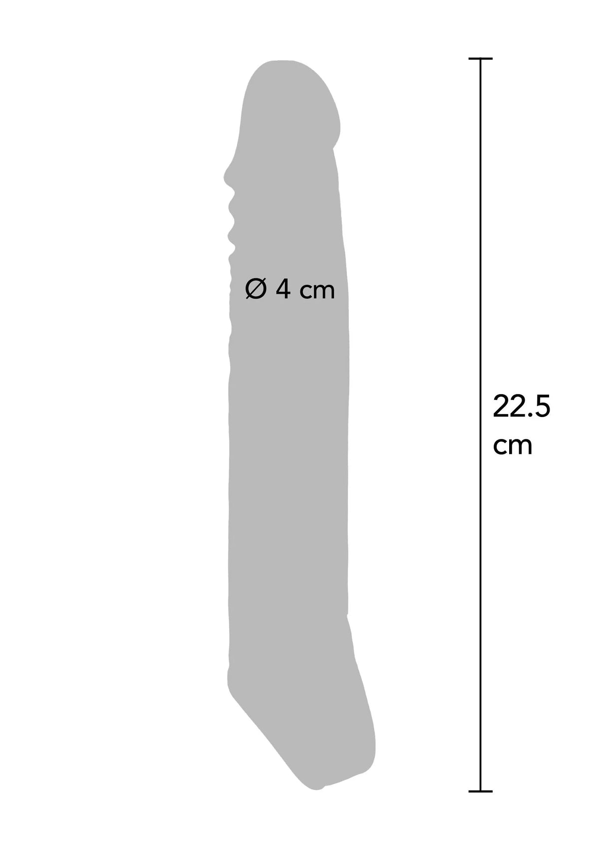 TPE verlengmouw XL 22,5 cm, Ø 4 cm