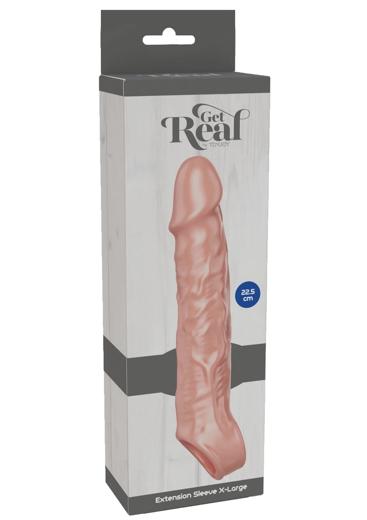 Verpakte TPE verlengmouw Get Real ToyJoy, 22,5 cm