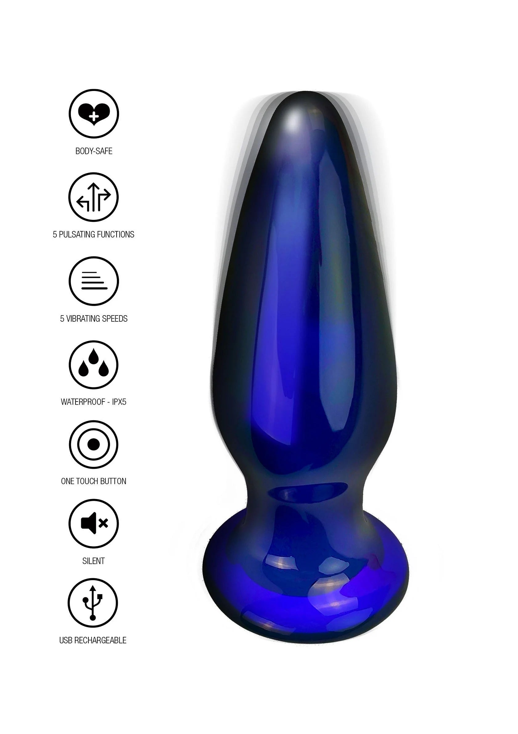 Beste vandaag nog: Shining Vibrating Glass Plug - bij Happytoys Sexshop: online sex shop for Feeling Happy & Easy 😊