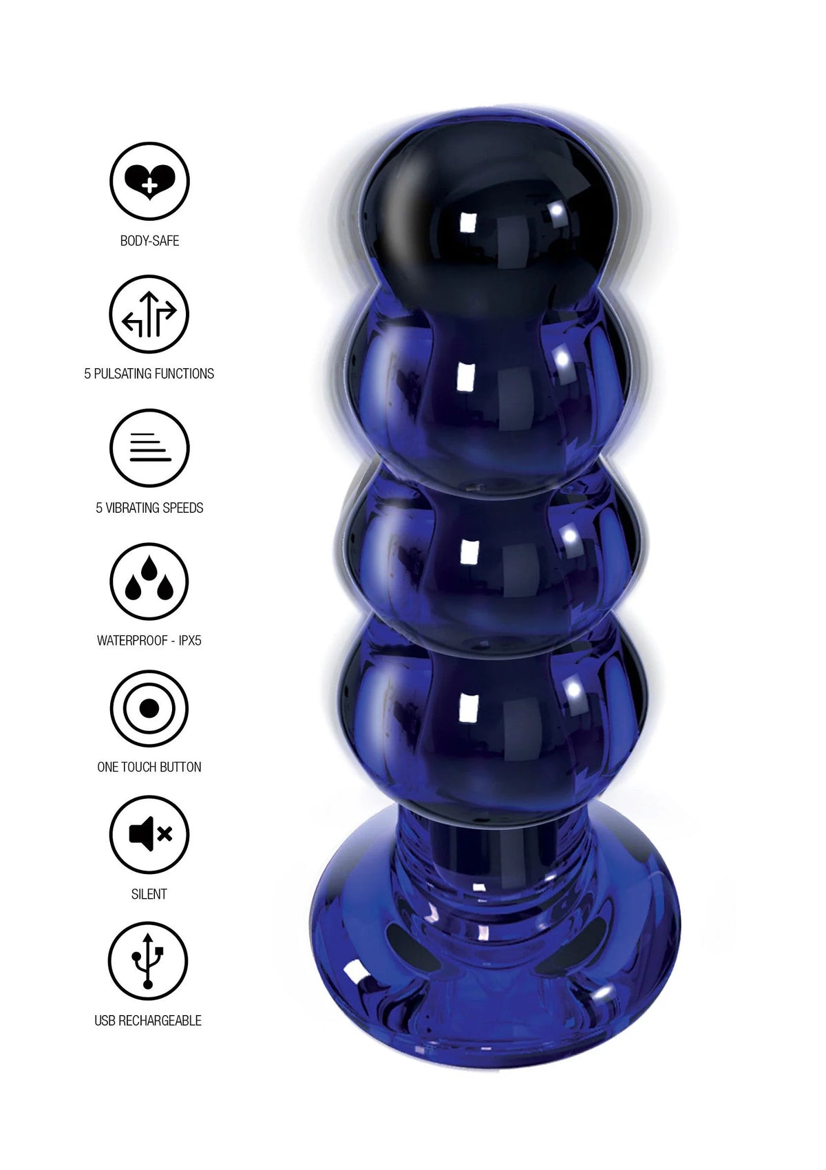 Beste vandaag nog: Radiant Vibrating Glass Plug - bij Happytoys Sexshop: online sex shop for Feeling Happy & Easy 😊