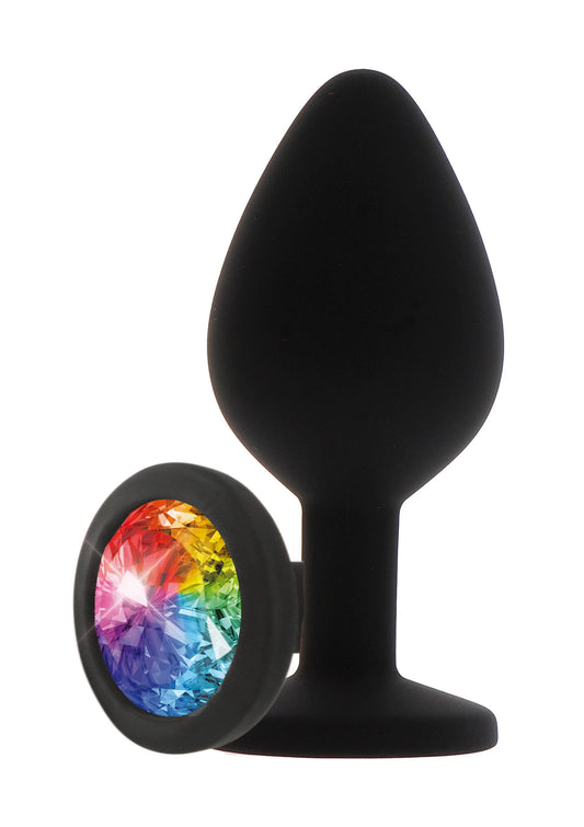 Beste vandaag nog: Rainbow Booty Jewel Small - bij Happytoys Sexshop: online sex shop for Feeling Happy & Easy 😊 - Default Title - 10296 - BLACK