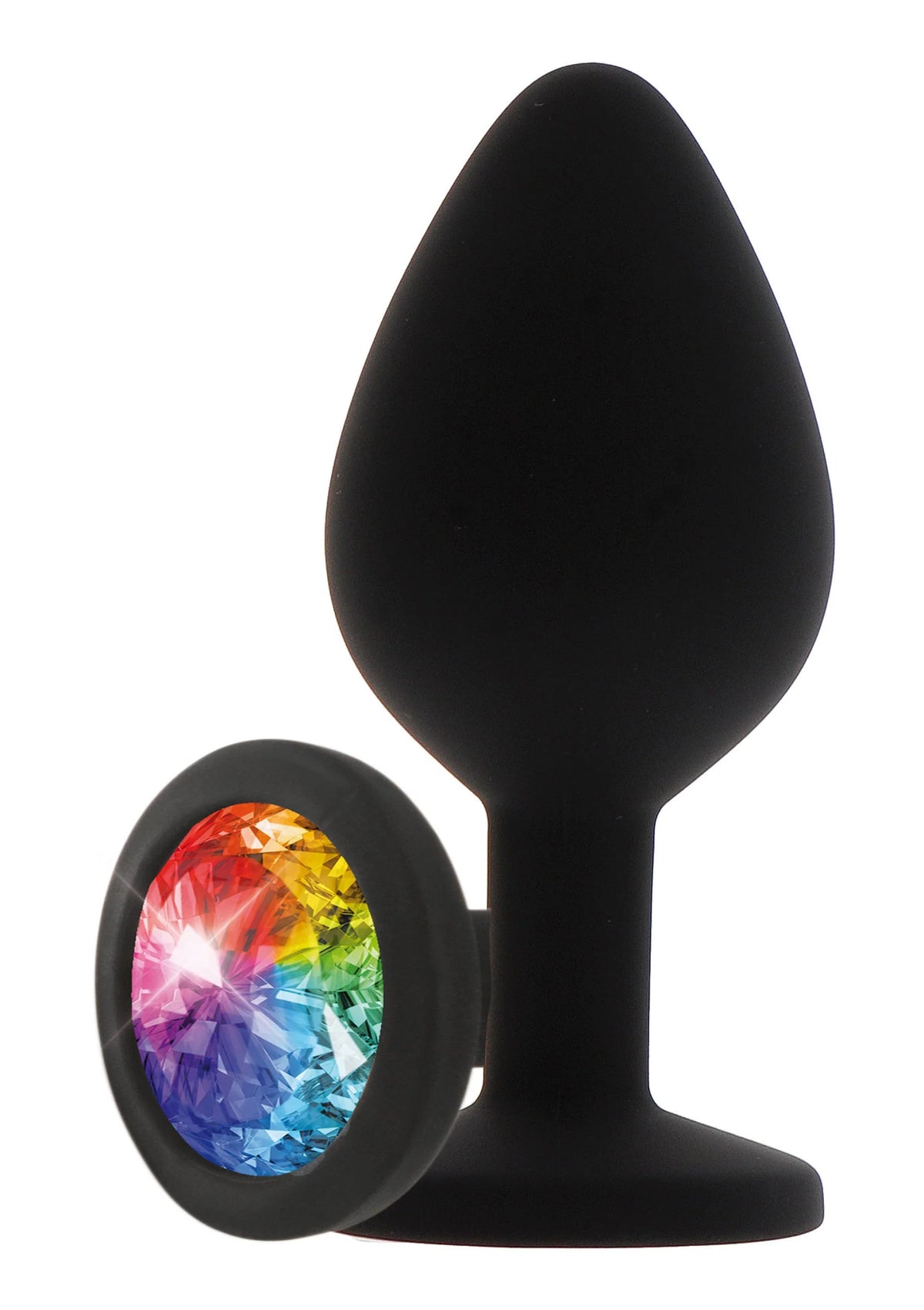 Beste vandaag nog: Rainbow Booty Jewel Medium - bij Happytoys Sexshop: online sex shop for Feeling Happy & Easy 😊 - Default Title - 10297 - BLACK