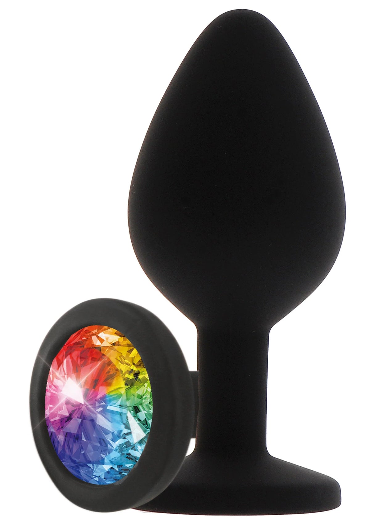 Beste vandaag nog: Rainbow Booty Jewel Large - bij Happytoys Sexshop: online sex shop for Feeling Happy & Easy 😊 - Default Title - 10298 - BLACK