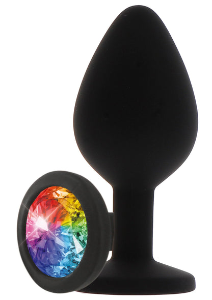 Beste vandaag nog: Rainbow Booty Jewel Large - bij Happytoys Sexshop: online sex shop for Feeling Happy & Easy 😊 - Default Title - 10298 - BLACK