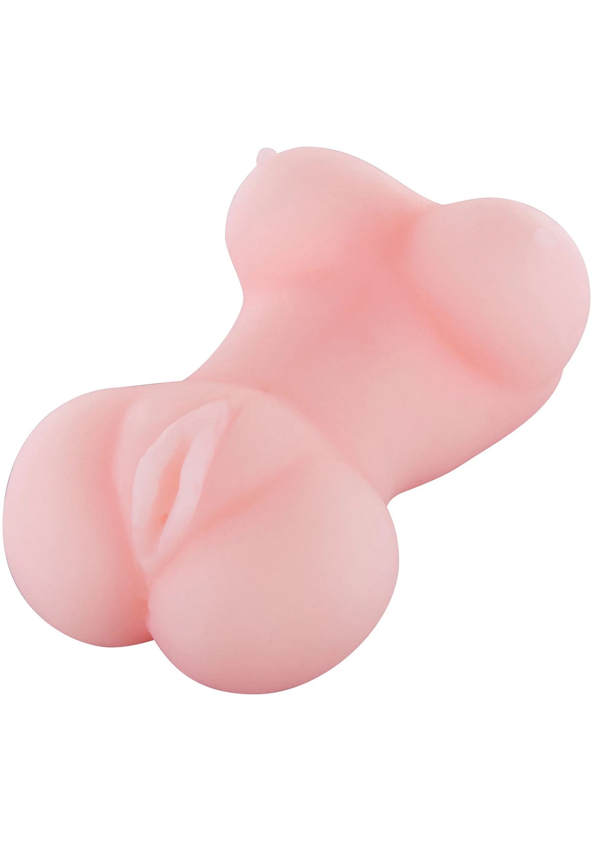 Roze masturbator in schuine positie met twee ronde uiteinden en opening