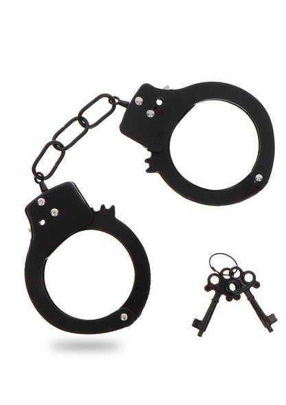 ToyJoy zwarte handboeien met ketting en sleutels