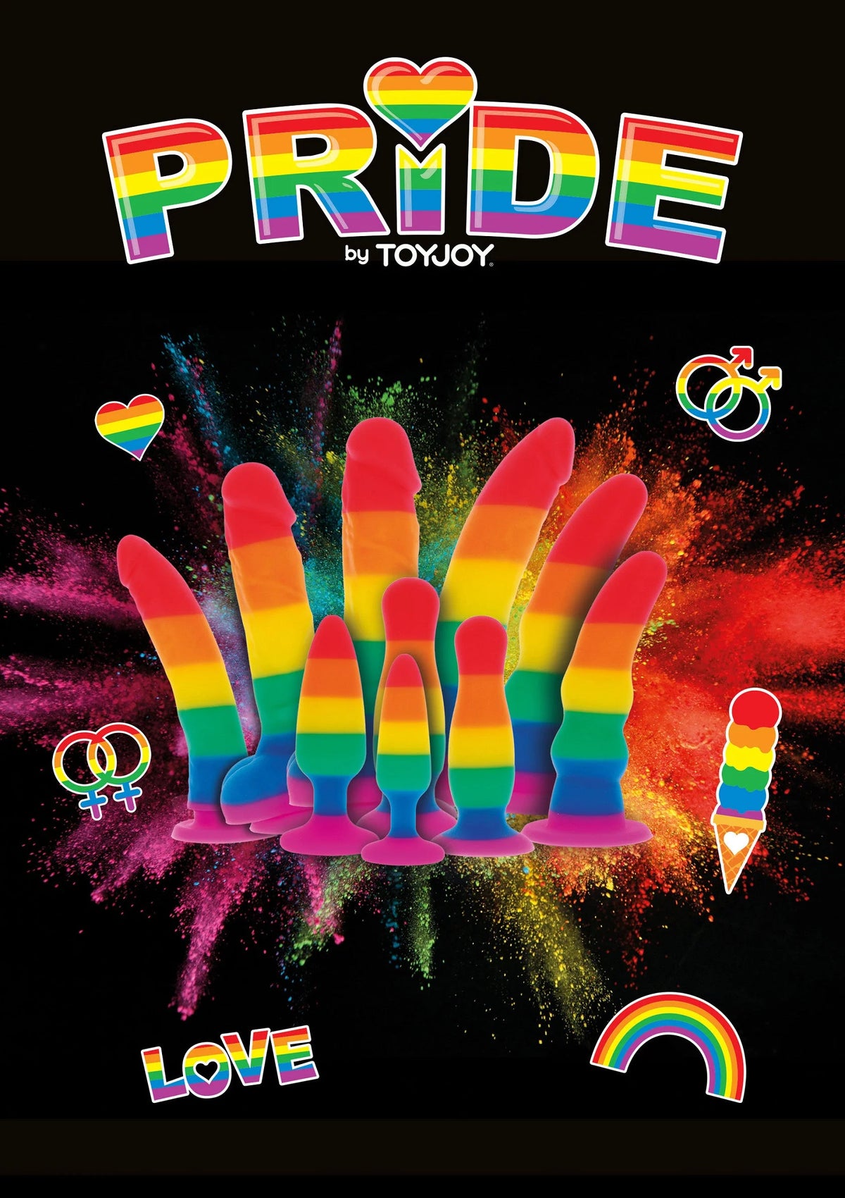 Bestel: Rainbow Lover Dildo 18 cm - bij Happytoys: de erotische sex webshop | liever Happy dan Easy ⭐⭐⭐⭐⭐
