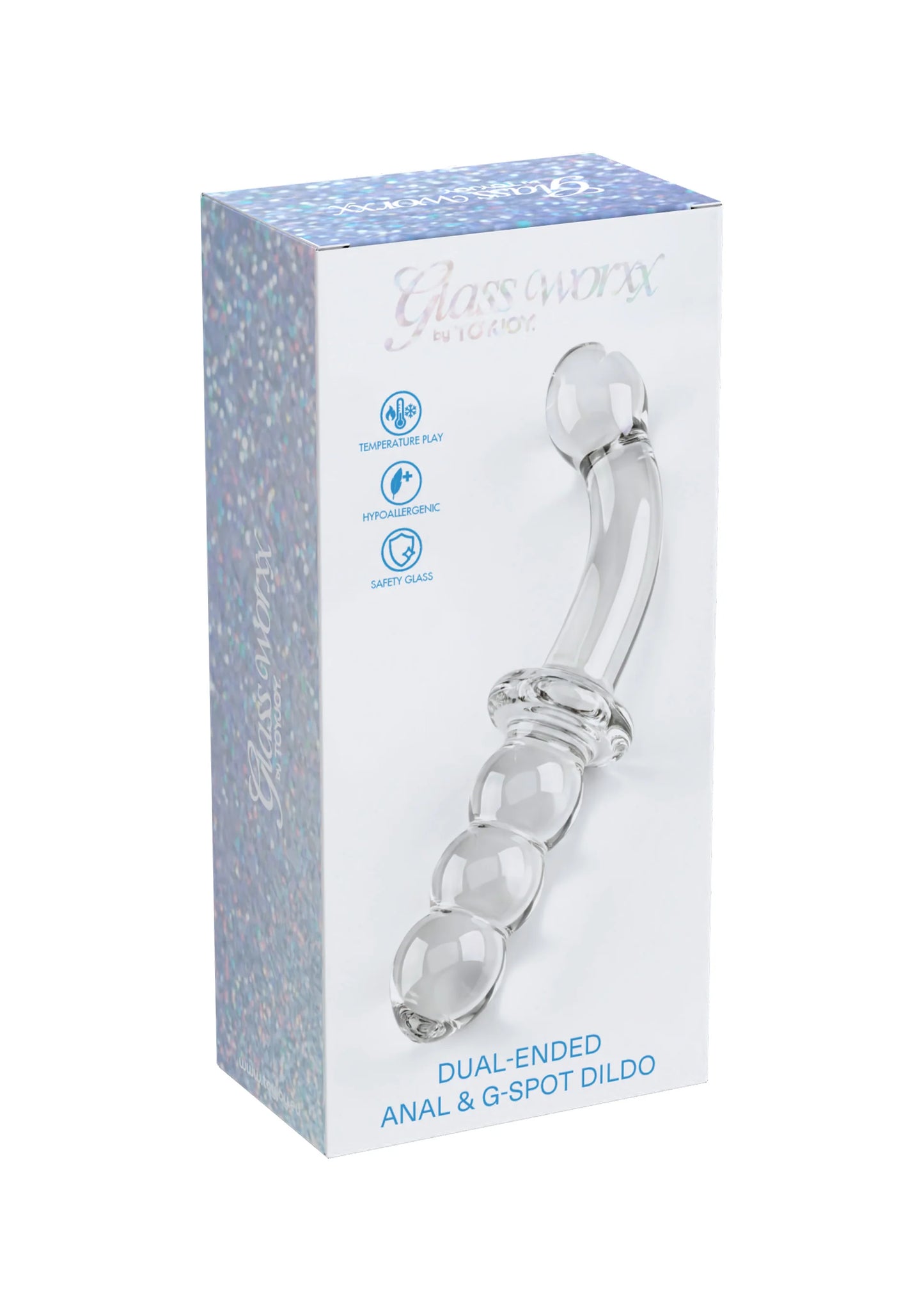 Beste vandaag nog: Dual - Ended Anal & G - spot Dildo byToyJoy Glass Worxx - bij Happytoys Sexshop: online sex shop for Feeling Happy & Easy 😊