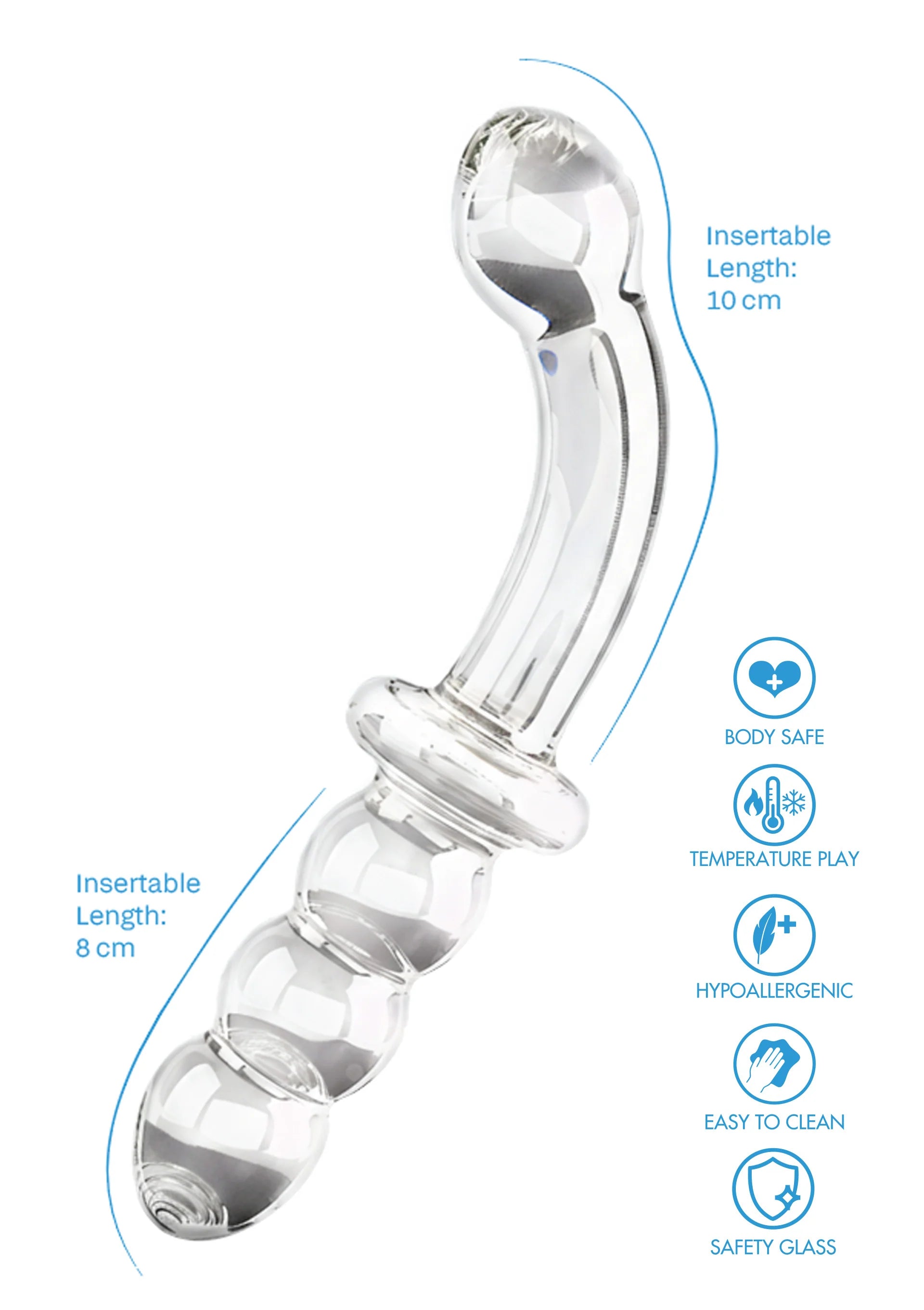 Beste vandaag nog: Dual - Ended Anal & G - spot Dildo byToyJoy Glass Worxx - bij Happytoys Sexshop: online sex shop for Feeling Happy & Easy 😊