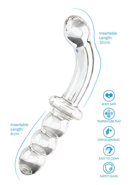 Beste vandaag nog: Dual - Ended Anal & G - spot Dildo byToyJoy Glass Worxx - bij Happytoys Sexshop: online sex shop for Feeling Happy & Easy 😊