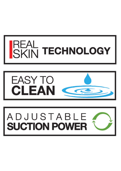 Productkenmerken met waterdruppel-, reinigings- en zuigicoon