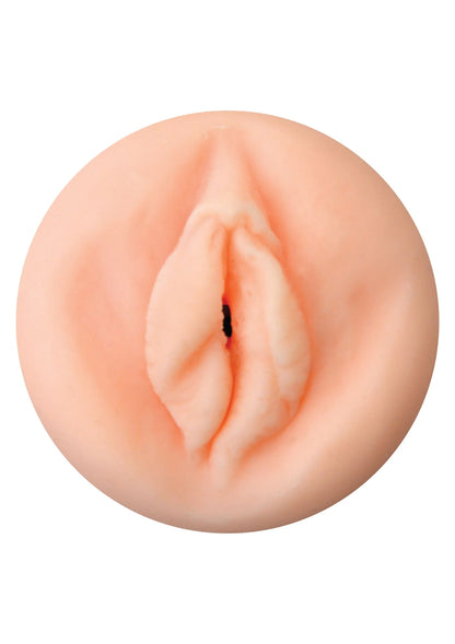 Naadloze beige binnenzijde van masturbator met opening