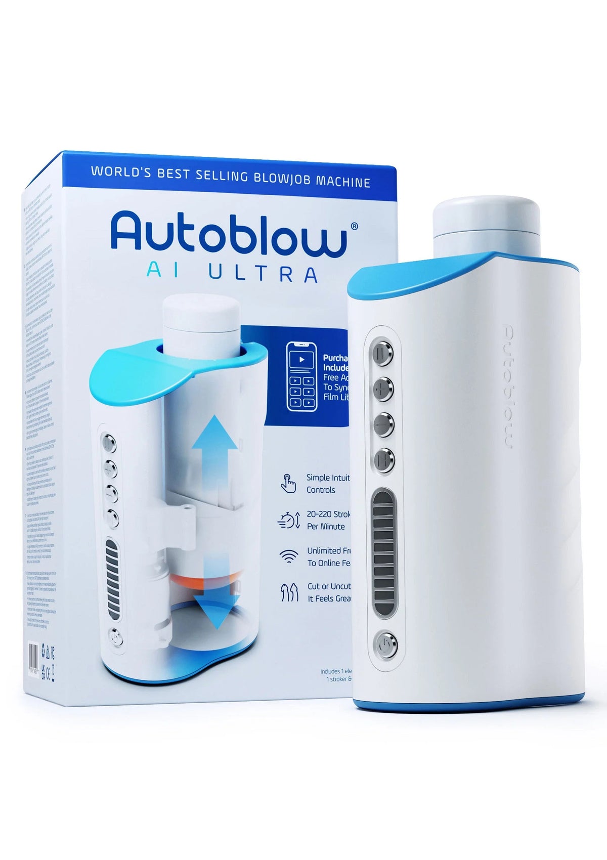 Beste vandaag nog: Autoblow AI Ultra (EU Plug) By Autoblow - bij Happytoys - Default Title - 10870 - WHITE