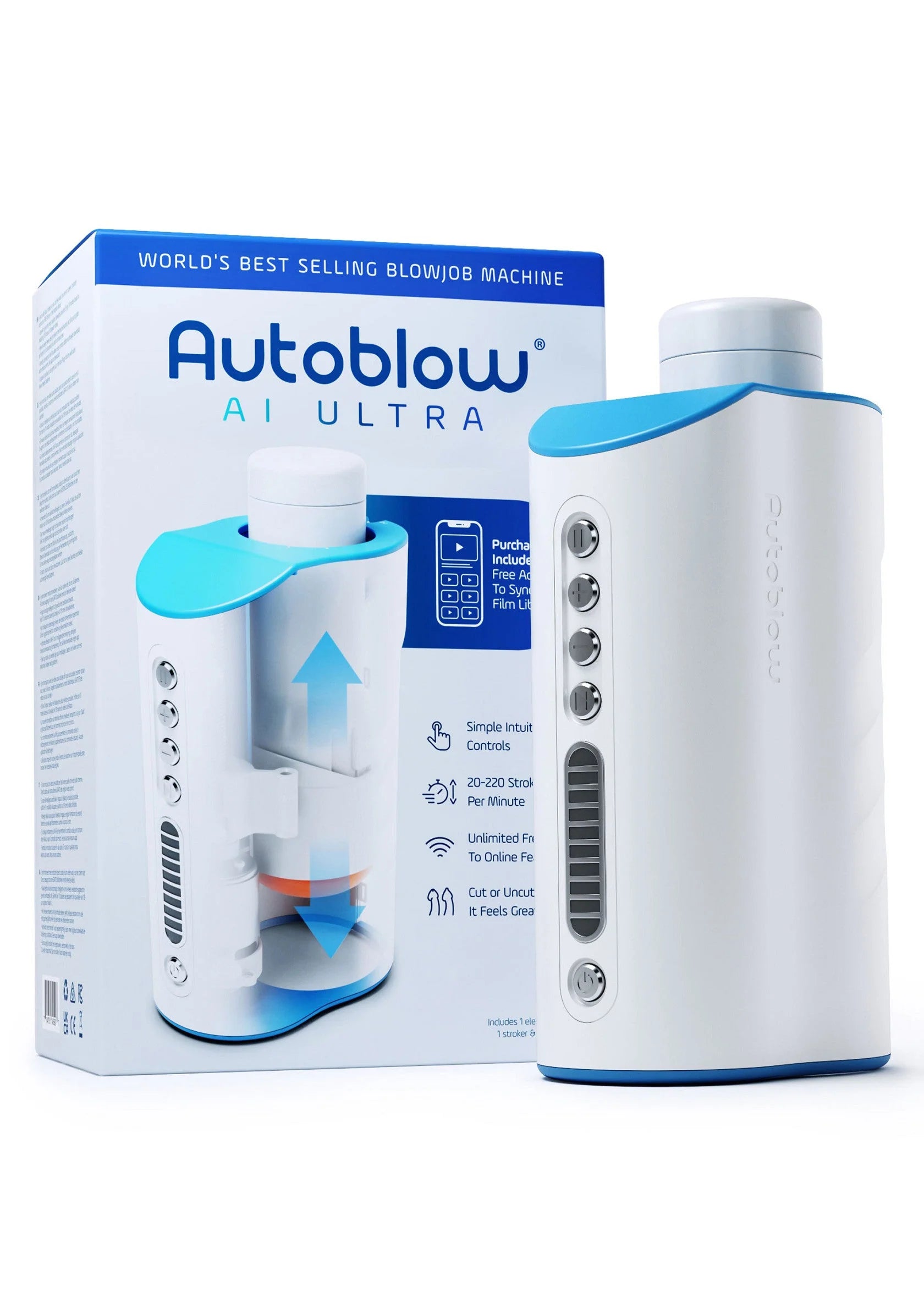 Beste vandaag nog: Autoblow AI Ultra (EU Plug) By Autoblow - bij Happytoys - Default Title - 10870 - WHITE
