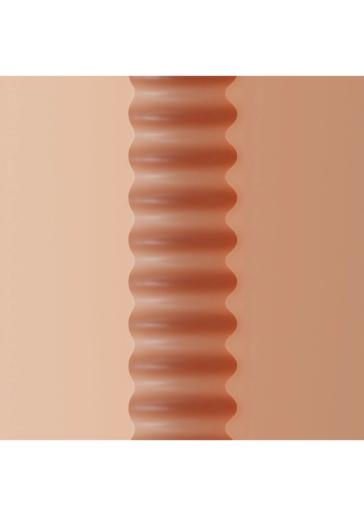 Detail van mondhoes met verticale ribbels langs de binnenkant