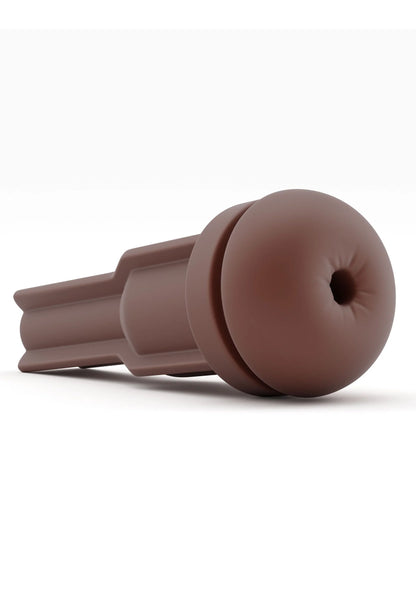 Bruine sextoy-huls met ronde opening en verlengstuk