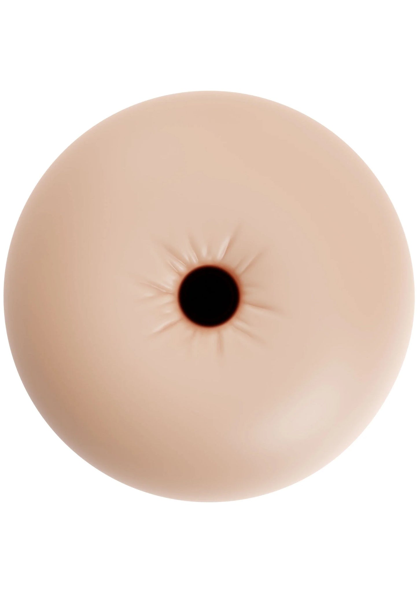Autoblow AI Ultra anuszithoes in licht nude, ronde vorm met zwarte opening
