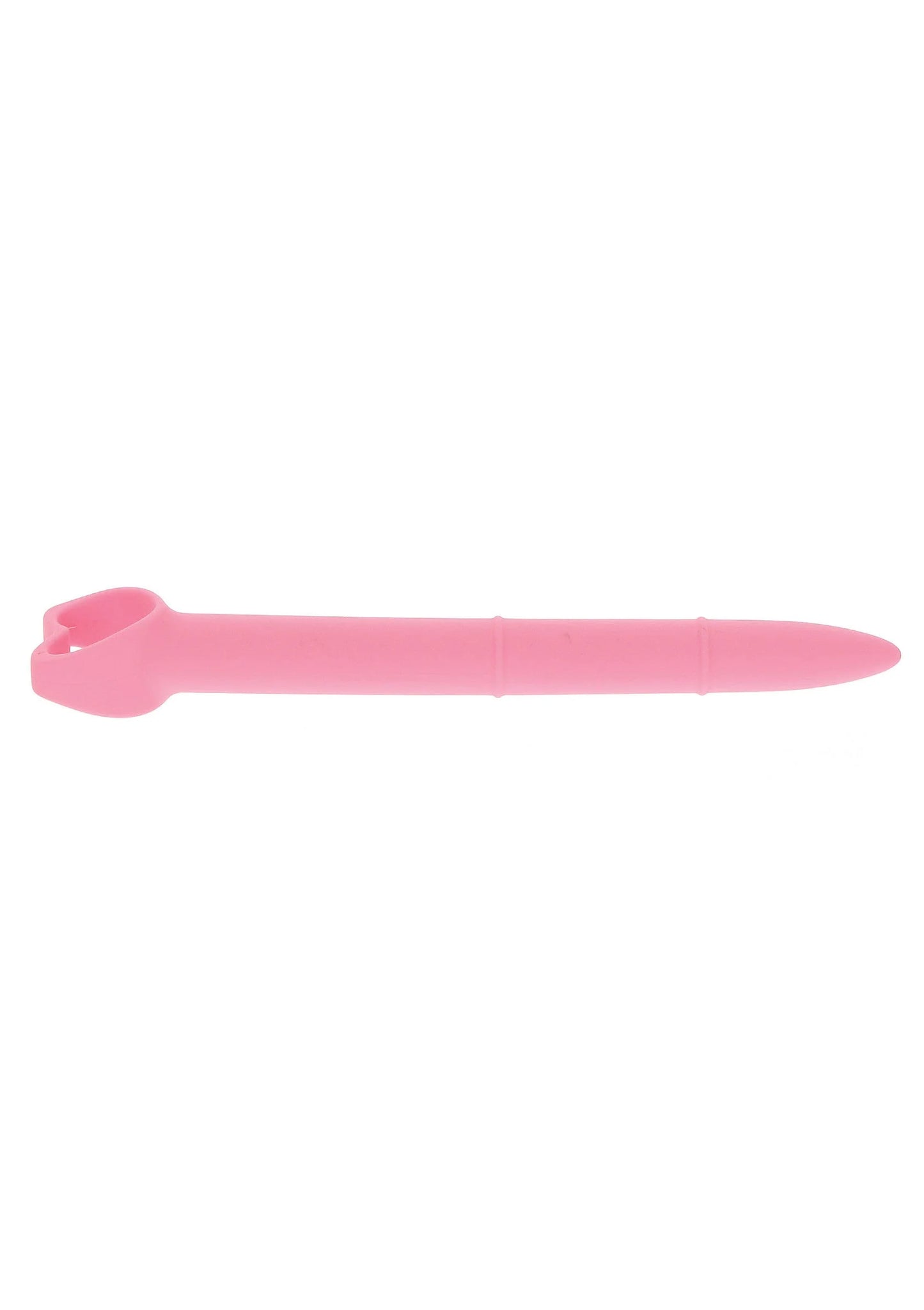 Roze siliconen vaginale dilator, afgeronde punt, lange vorm