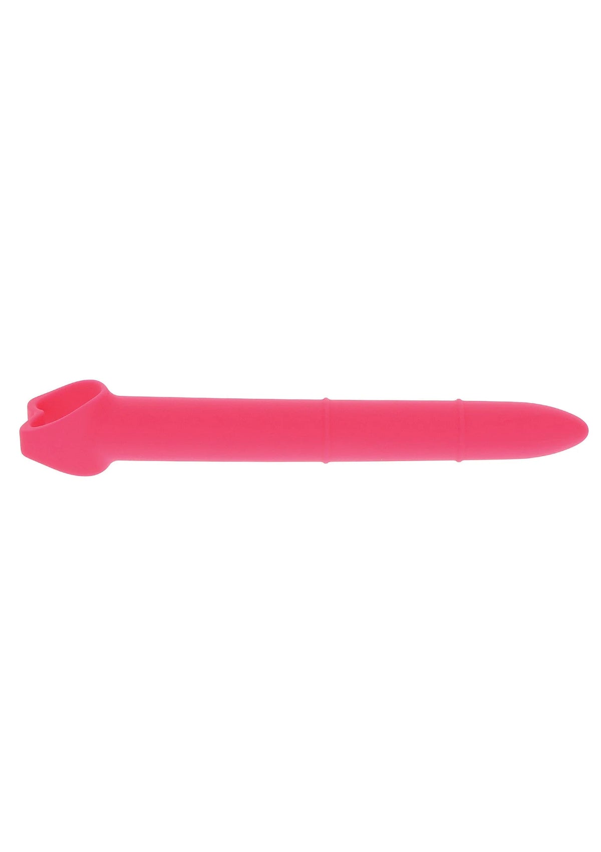 Roze siliconen vaginale dilator met afgeronde punt en taps toelopende hals