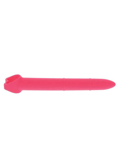 Roze siliconen vaginale dilator met afgeronde punt en taps toelopende hals