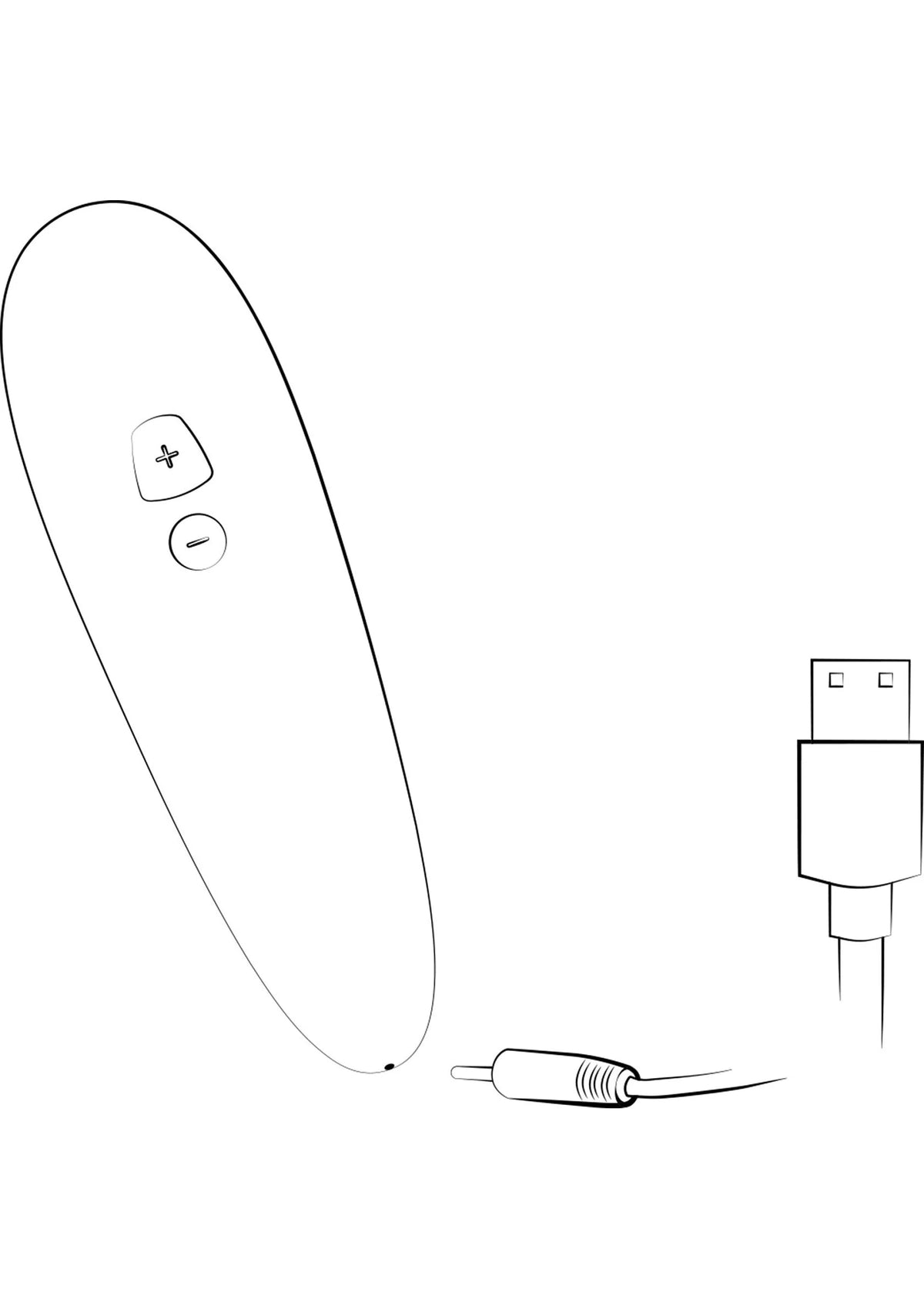 Roze bullet vibrator met twee knoppen en laadkabel, compact ontwerp