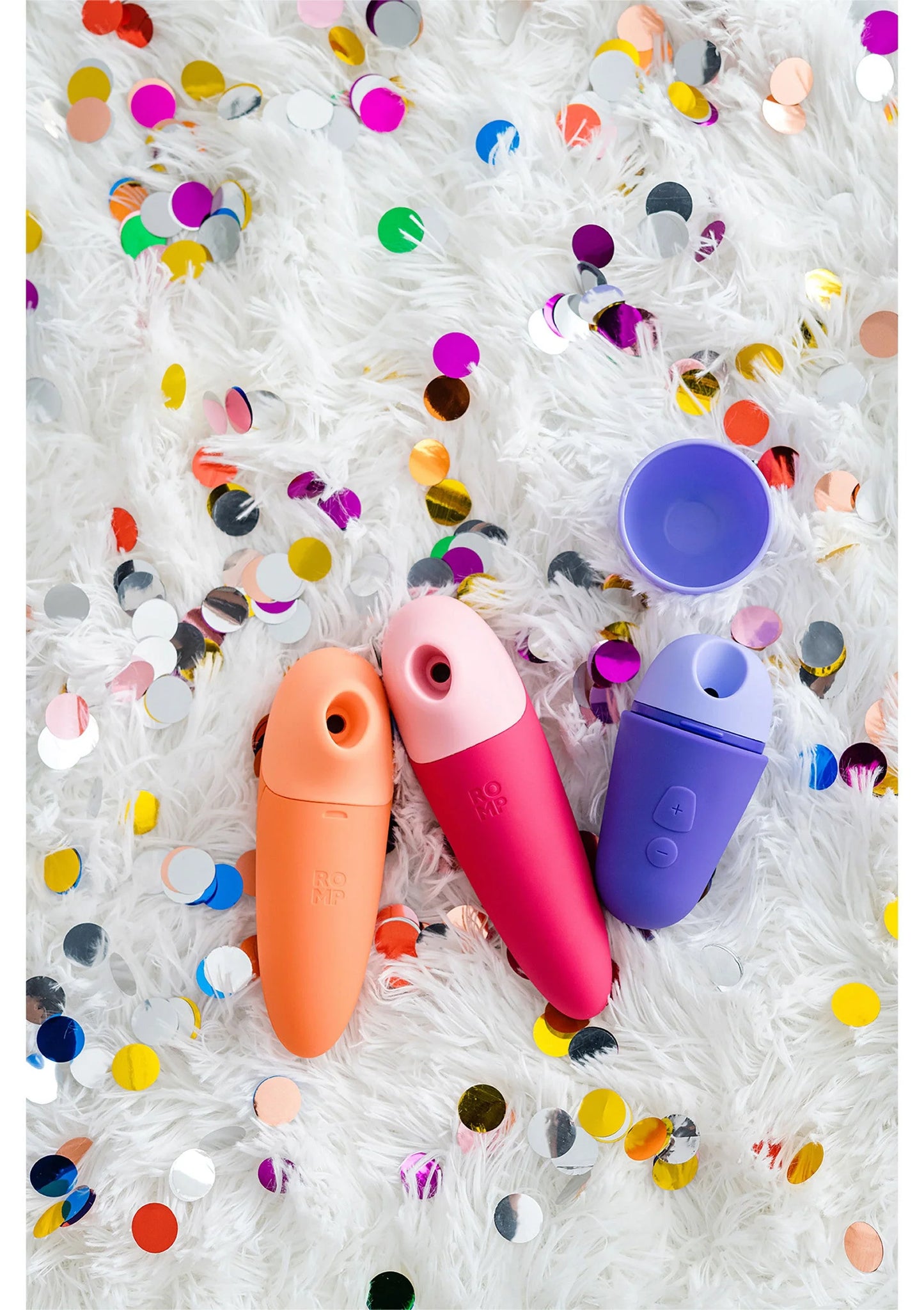 Set van drie bullet vibrators in oranje, roze en blauw