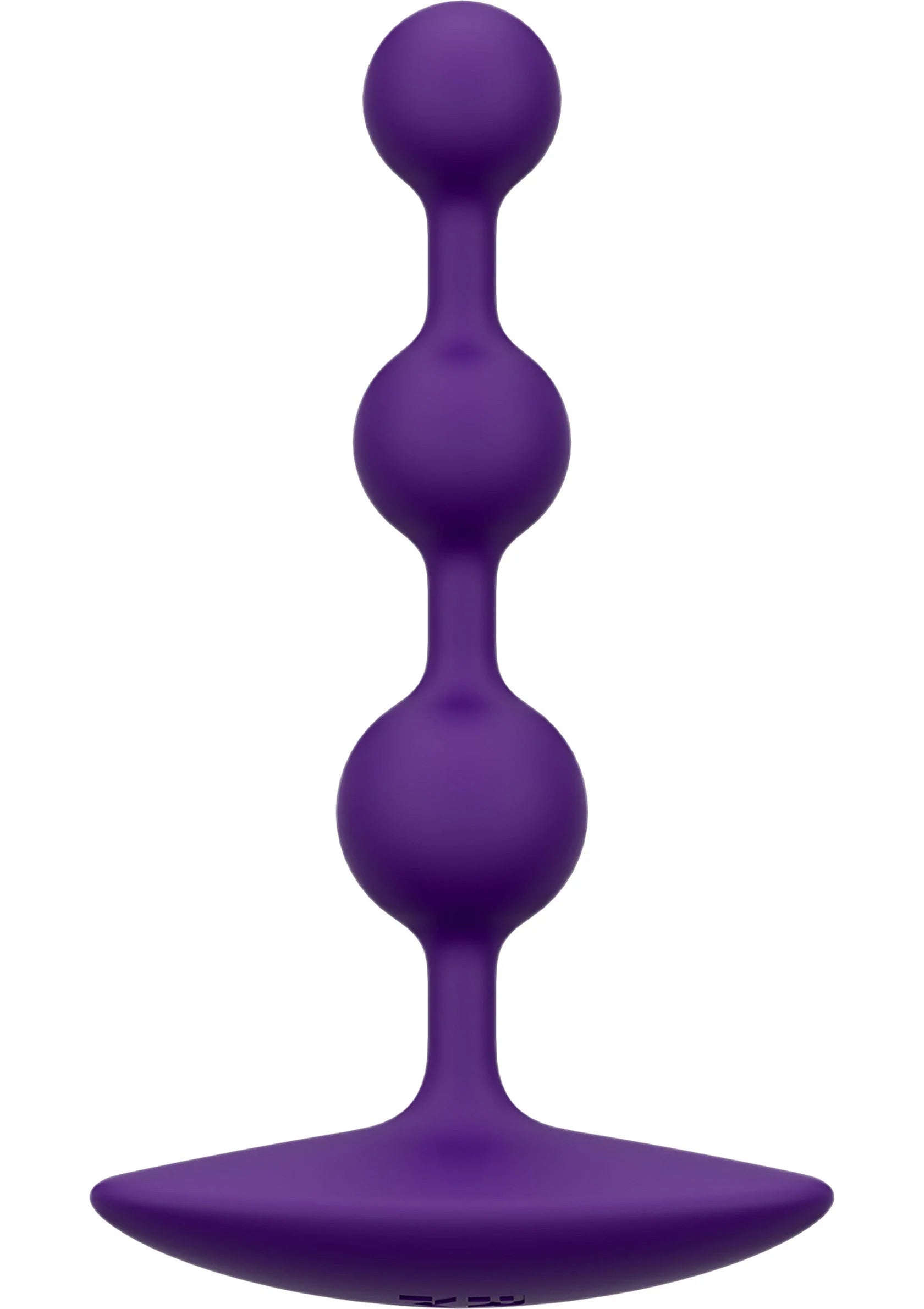 Paarse Romp anale buttplug met drie ronde delen en platte basis
