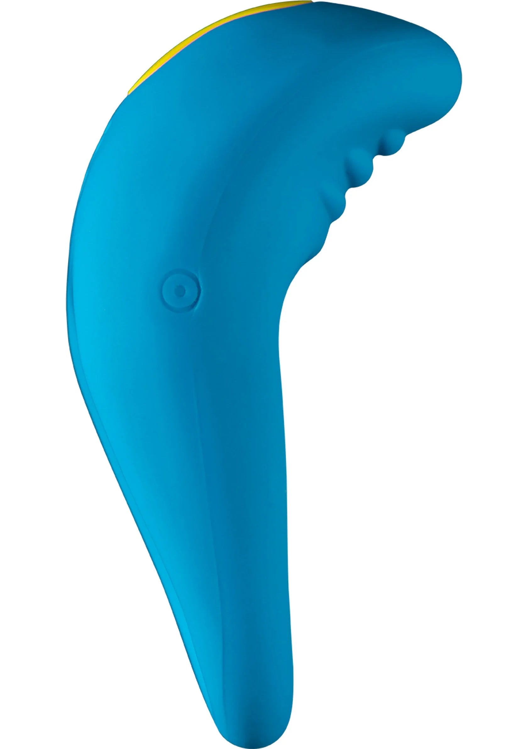 Vibrerende cockring blauw met ovale opening, profiel met afgeronde vorm