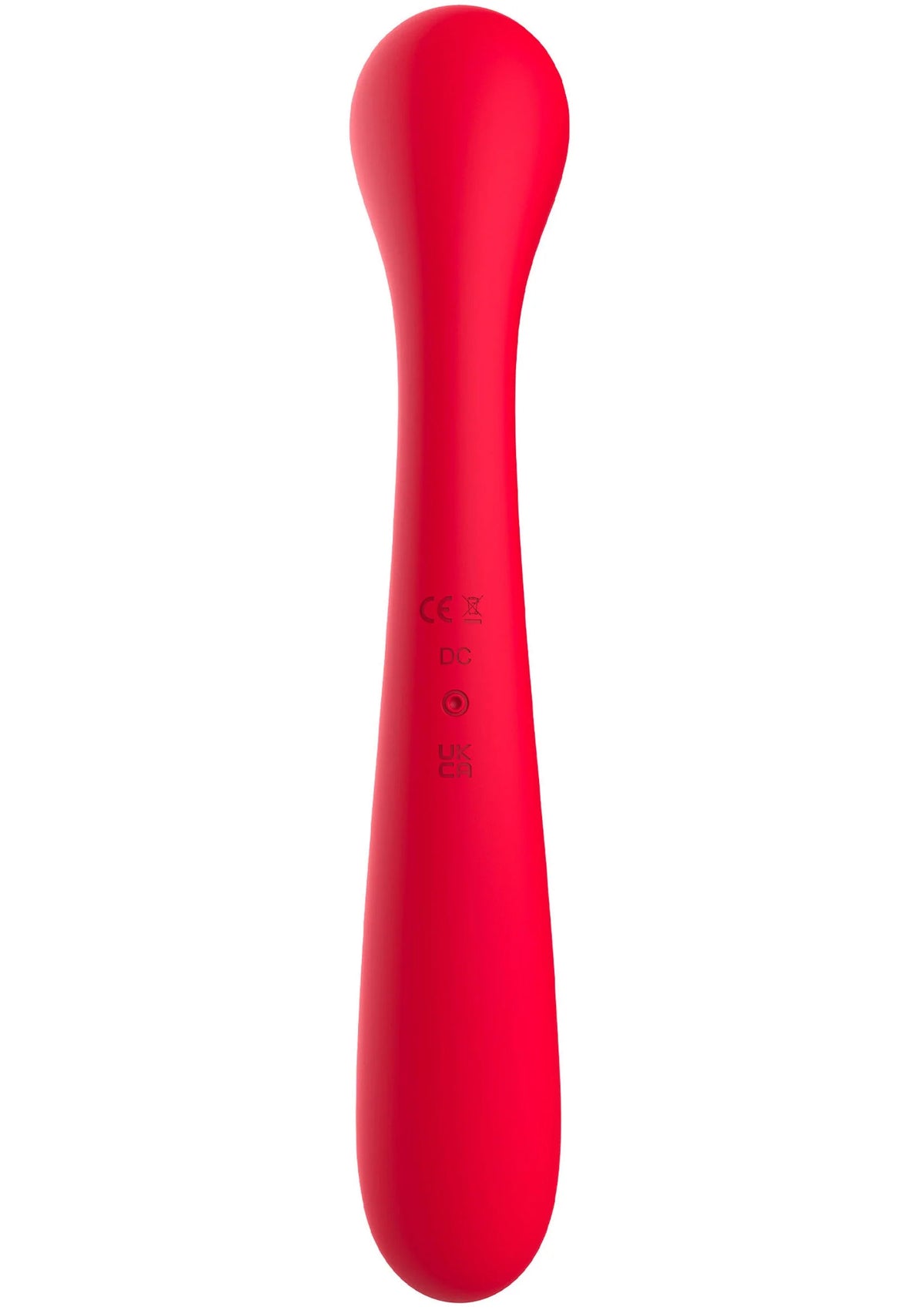 Rode ToyJoy G-spot vibrator met bedieningsknoppen op het midden.