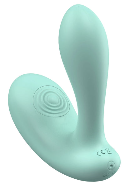 Turkooizen U-vormige vibrator met contactkop en bedieningsknop, CE en DC markeringen