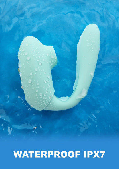 Lichtblauwe U-vormige vibrator (waterdicht IPX7)