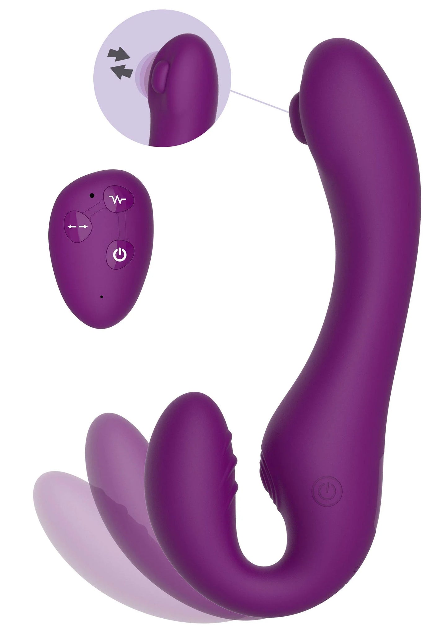 Beste vandaag nog: Strapless Strap - On Pulse Vibrator by Xocoon - bij Happytoys Sexshop: Toys for Feeling Happy & Easy 😊 - Default Title - 11109 - PURPLE