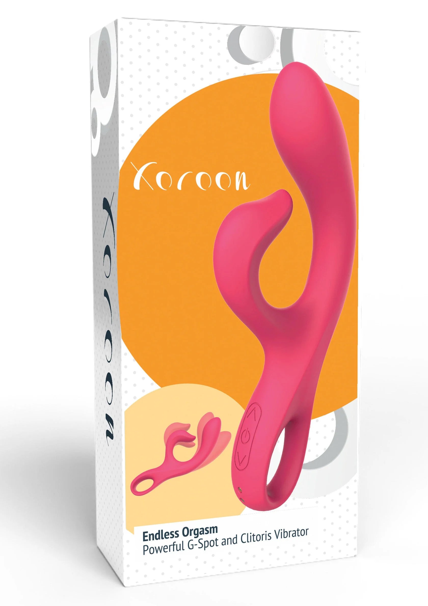 Verpakkingsdoos met roze Xocoon vibrator en productillustratie