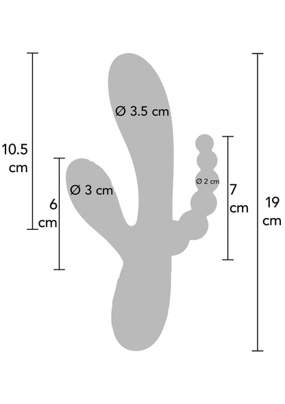 Beste vandaag nog: Triple Love Vibrator by Xocoon - bij Happytoys Sexshop: Toys for Feeling Happy & Easy 😊