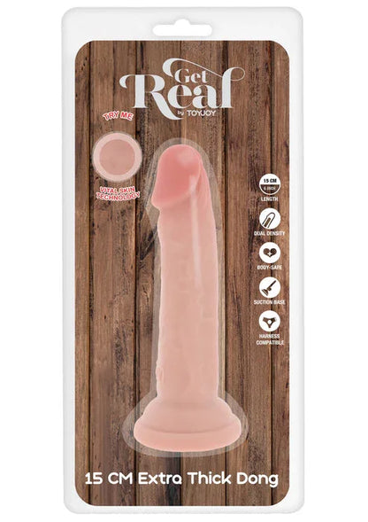 Deluxe Dual Density Thick Dong TPE 15 cm by ToyJoy - Happytoys Sexshop: online sex shop for Feeling Happy & Easy 😊 - Discreet geleverd