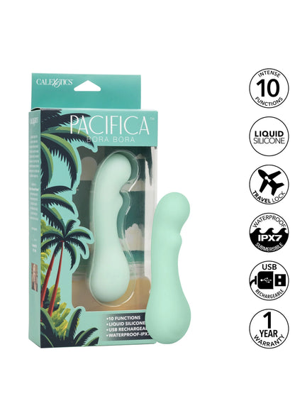Pacifica Bora Bora vibratorkit met muntgroene siliconen vibrator en doos
