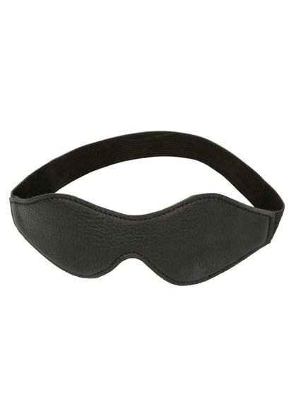 Zwart oogmasker met uitsparing voor de neus en elastische draagband