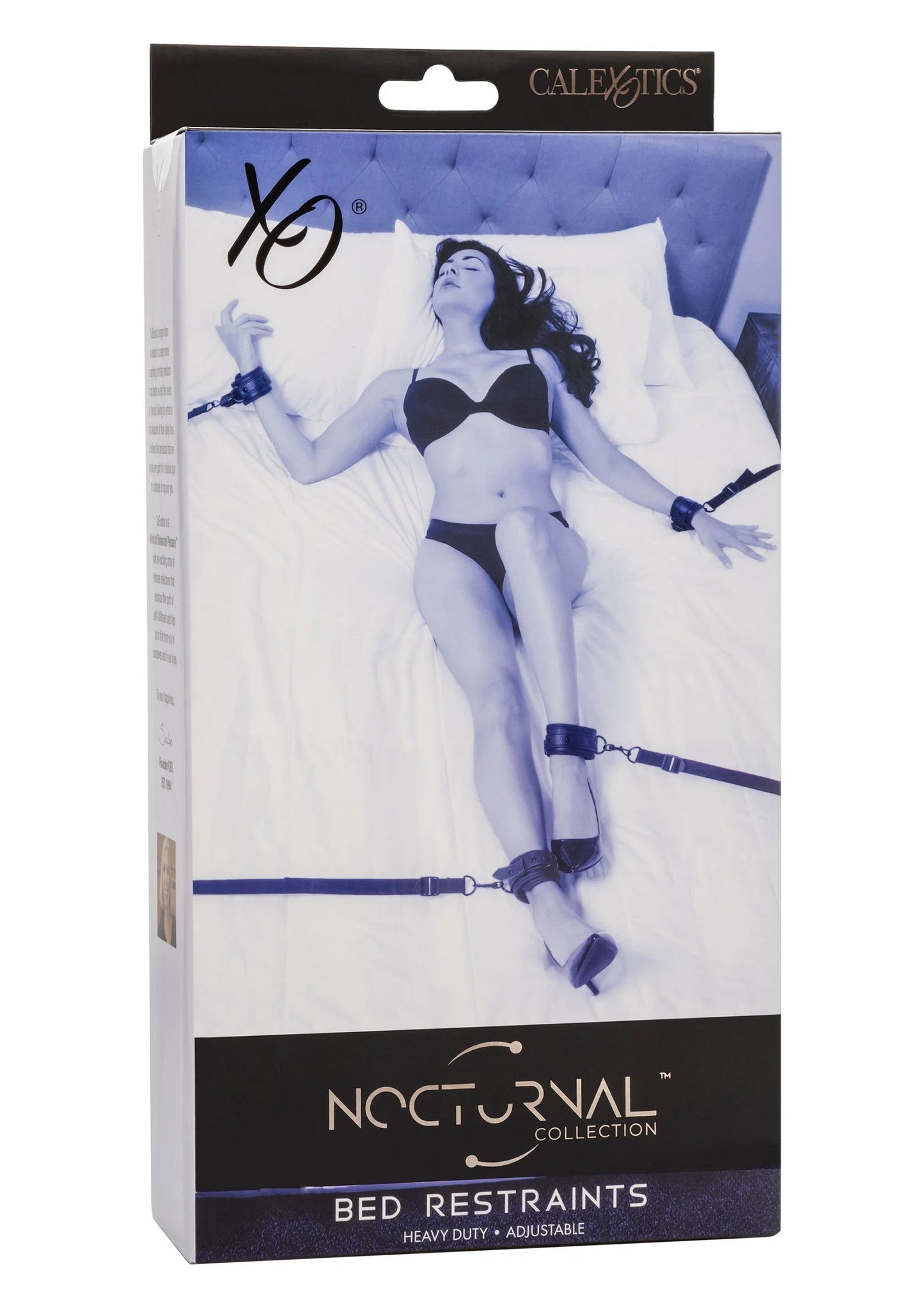 Doos met Nocturnal bedboeien door CalExotics, heavy-duty set voor pols en enkel