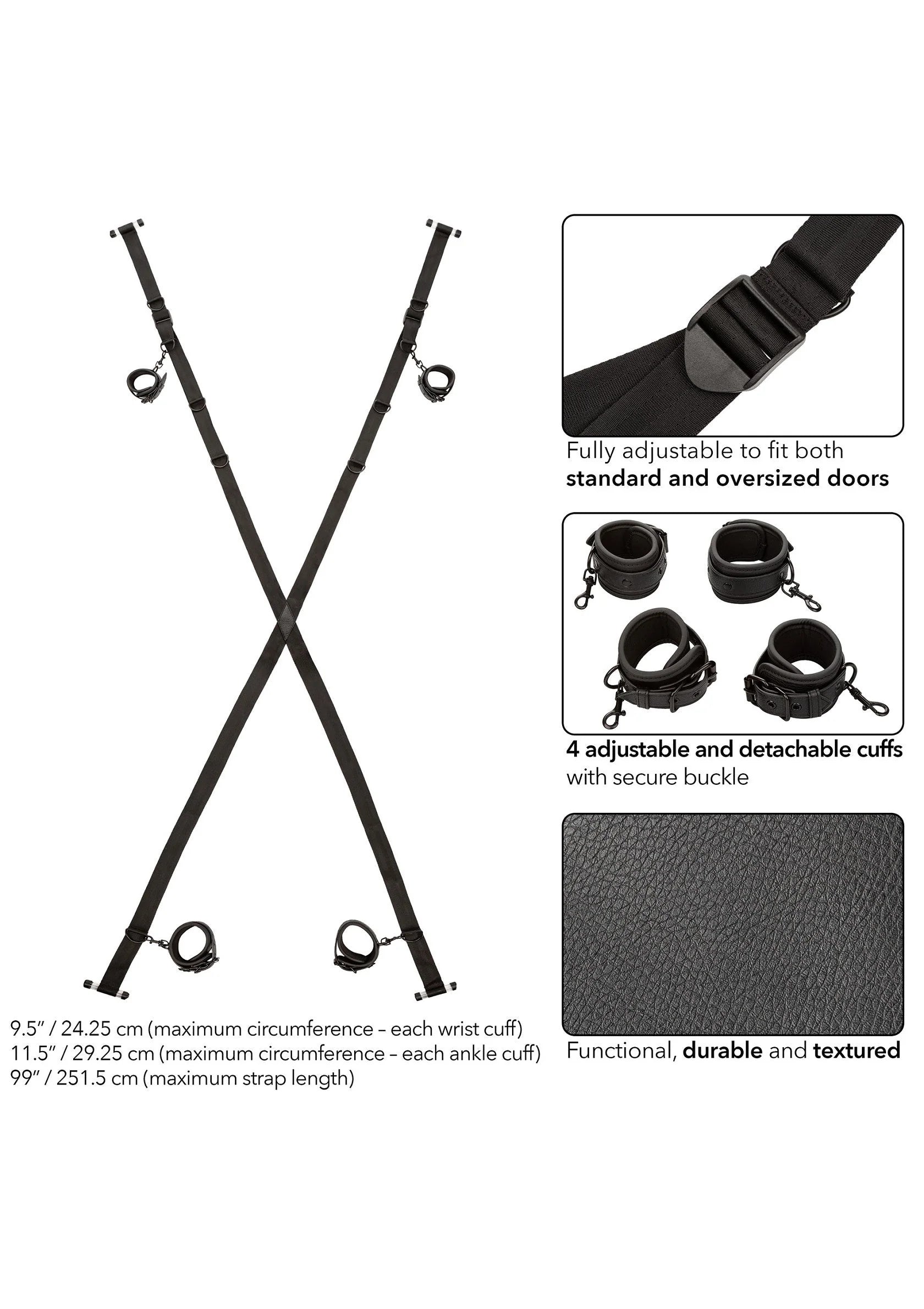 Beste vandaag nog: Nocturnal Over The Door Cross by CalExotics - bij Happytoys Sexshop: Toys for Feeling Happy & Easy 😊