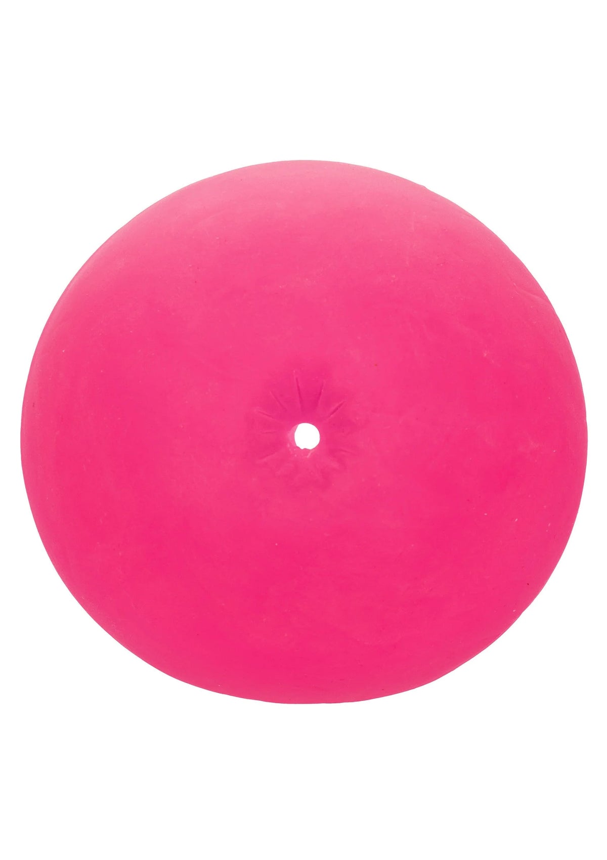 Roze ronde pop-sock seksspeeltje met klein centraal detail op het oppervlak