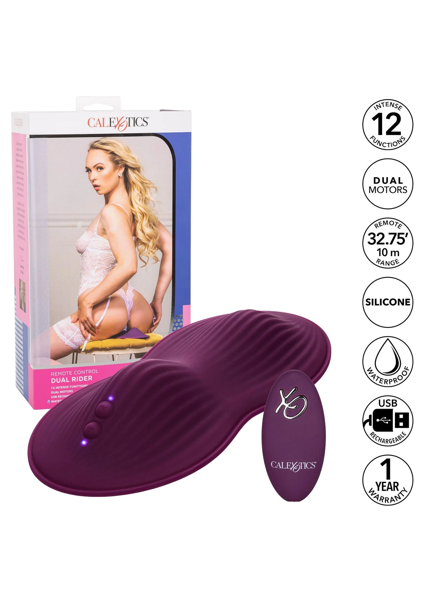 Beste vandaag nog: Remote Control Dual Rider sit on vibrator by CalExotics - bij Happytoys