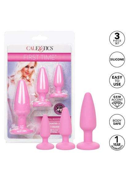 Bestel: Crystal Booty Kit buttplugs by CalExotics First Time - bij Happytoys: de erotische sex webshop | liever Happy dan Easy ⭐⭐⭐⭐⭐