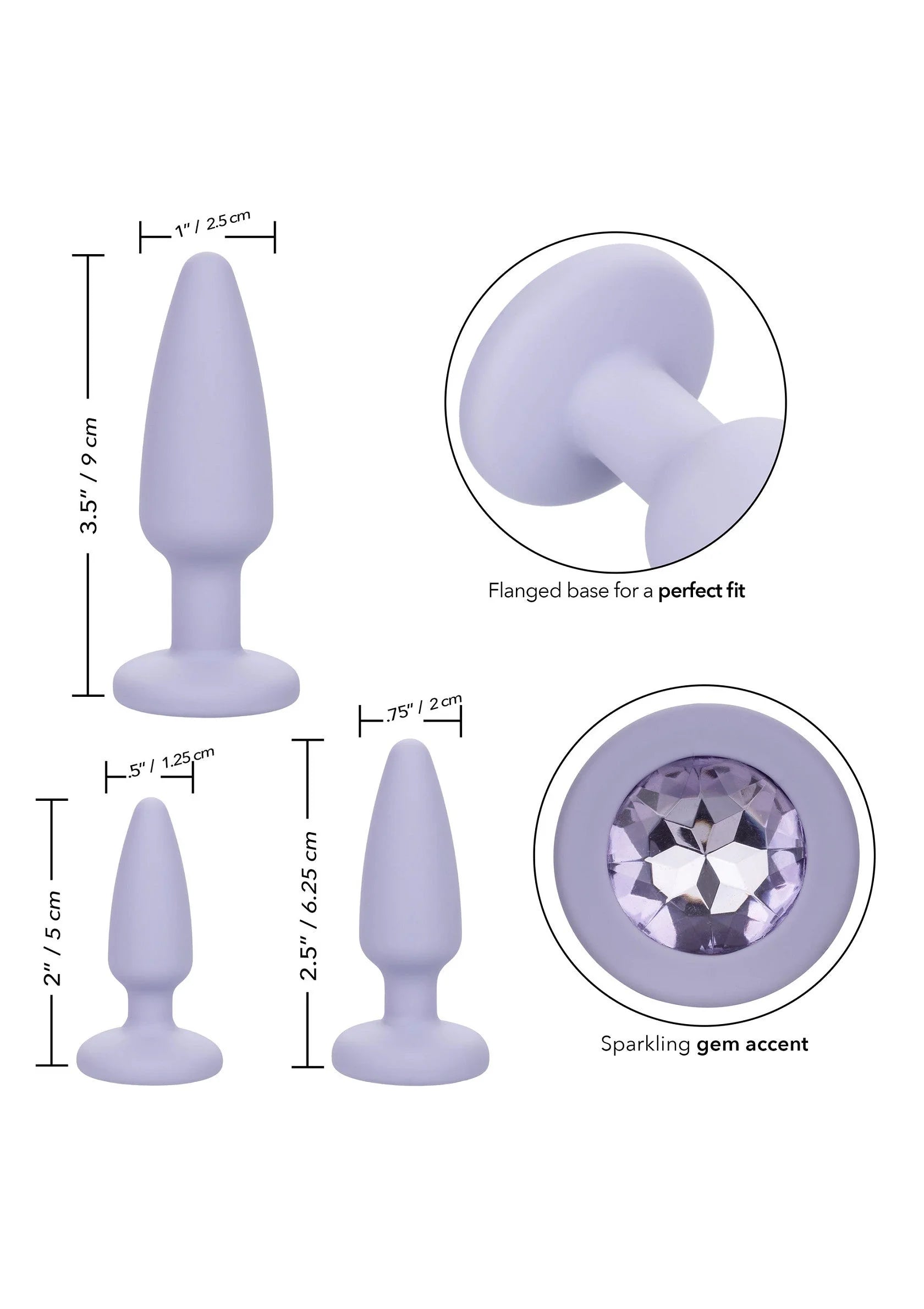 Bestel: Crystal Booty Kit buttplugs by CalExotics First Time - bij Happytoys: de erotische sex webshop | liever Happy dan Easy ⭐⭐⭐⭐⭐