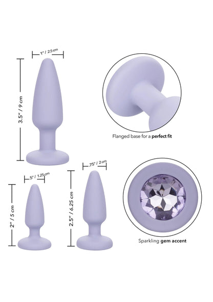 Bestel: Crystal Booty Kit buttplugs by CalExotics First Time - bij Happytoys: de erotische sex webshop | liever Happy dan Easy ⭐⭐⭐⭐⭐