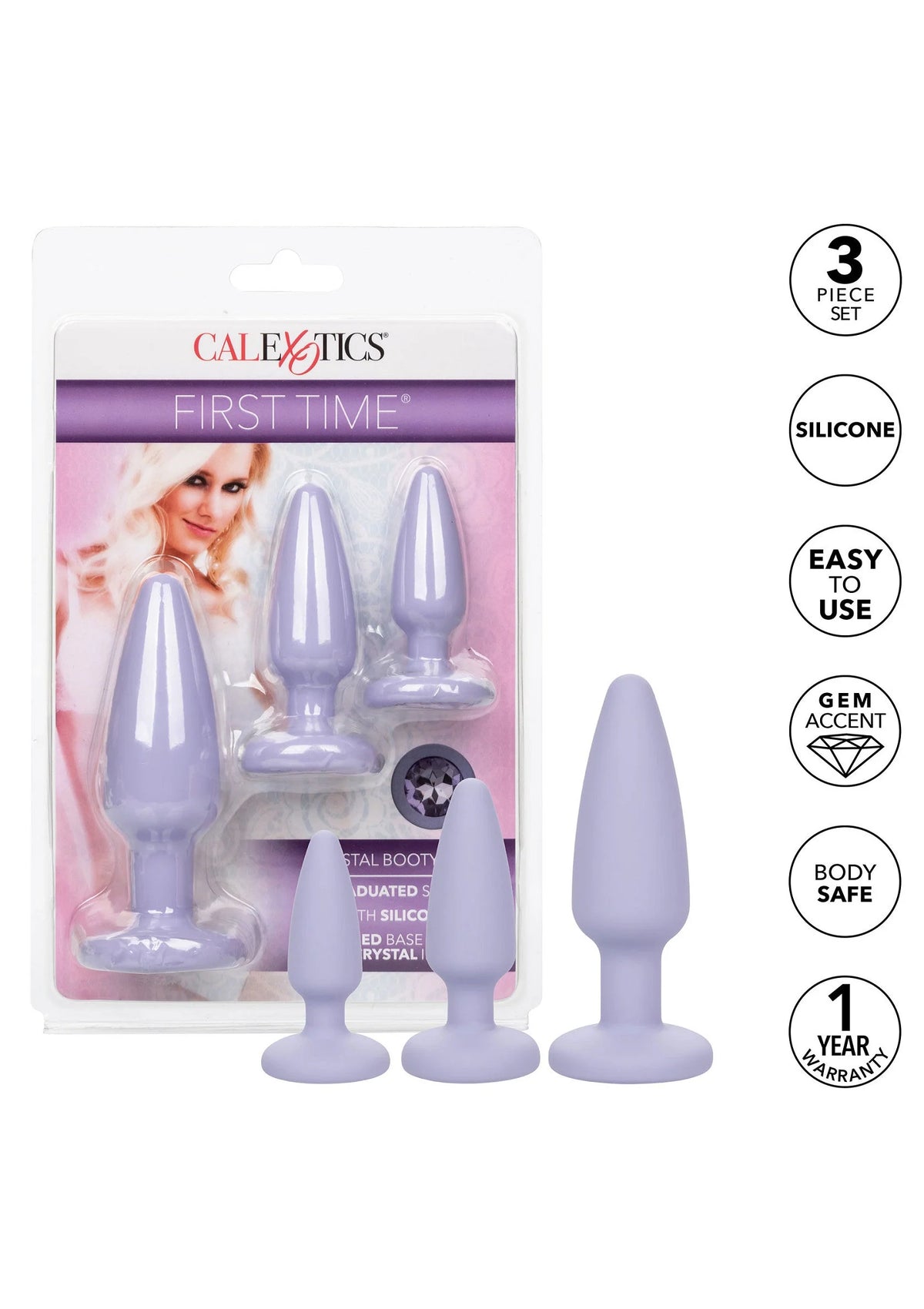 Bestel: Crystal Booty Kit buttplugs by CalExotics First Time - bij Happytoys: de erotische sex webshop | liever Happy dan Easy ⭐⭐⭐⭐⭐