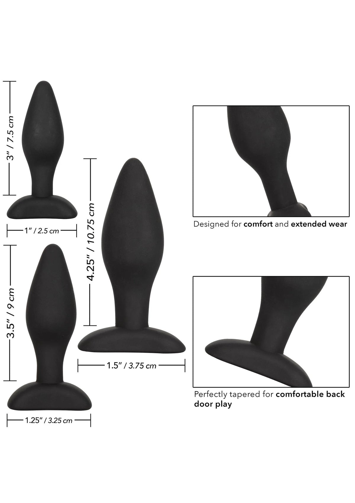 Beste vandaag nog: Silicone Anal Exerciser Kit by CalExotics - bij Happytoys