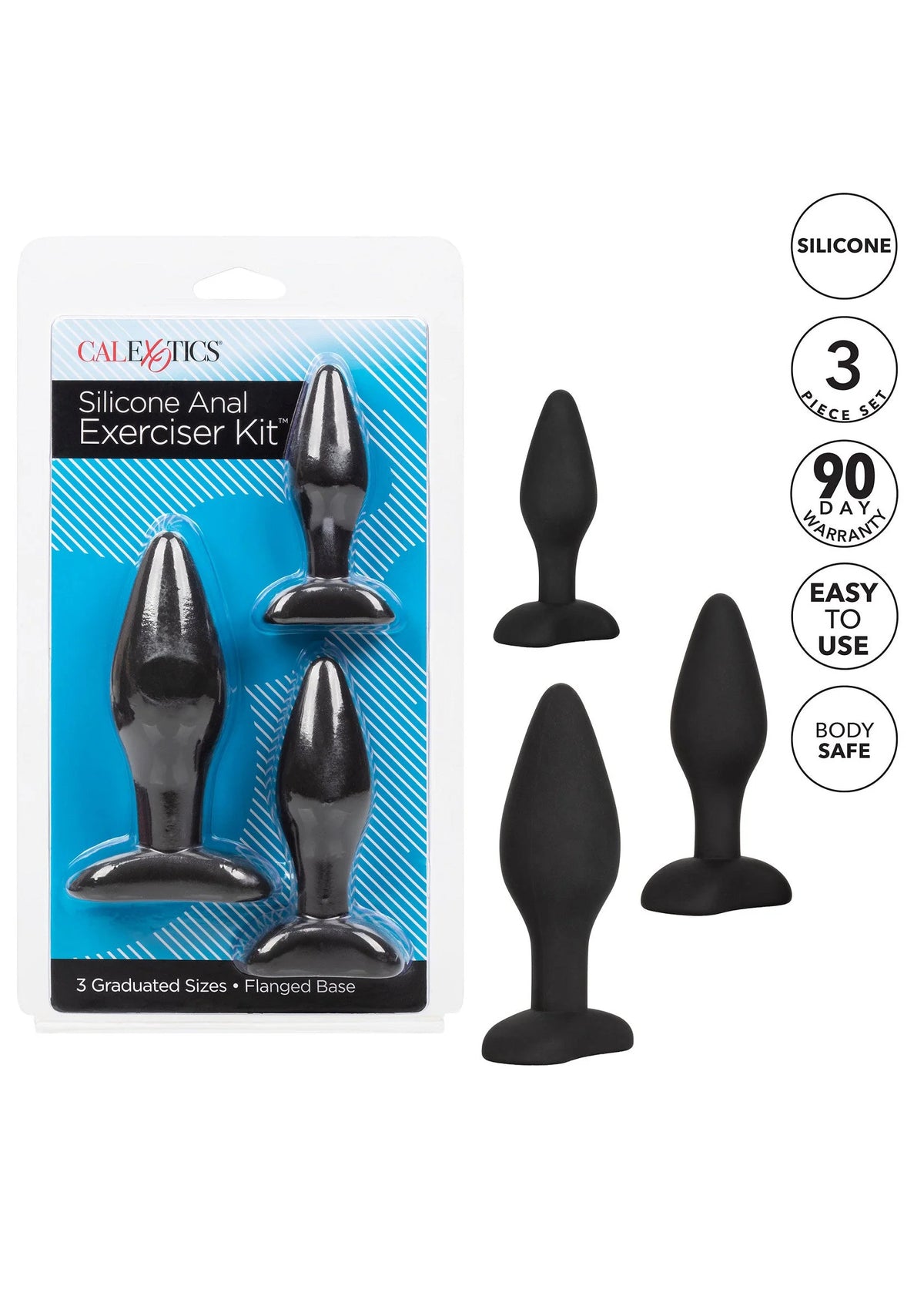 Beste vandaag nog: Silicone Anal Exerciser Kit by CalExotics - bij Happytoys